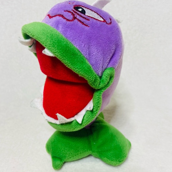 Kids Chomper Costume From Plants Vs Zombies - Purple Jumpsuit Venus Flytrap Halloween Outfit - X-Small - View #10